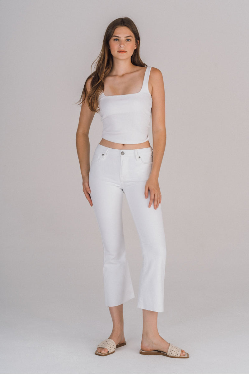 Happi Clean Cut Crop Flare Jeans – Miss Scarlett Boutique