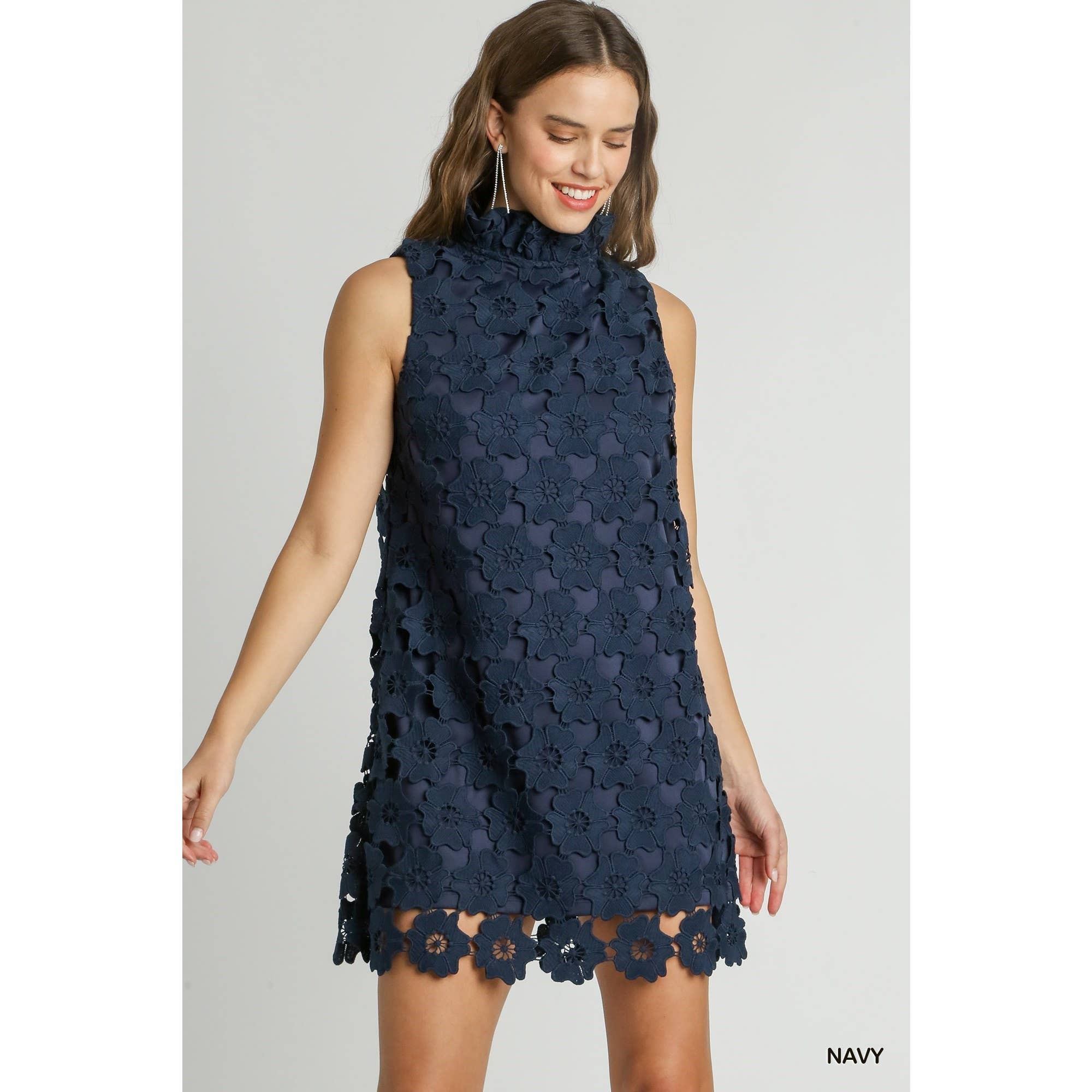 Floral Lace Sleeveless Dress