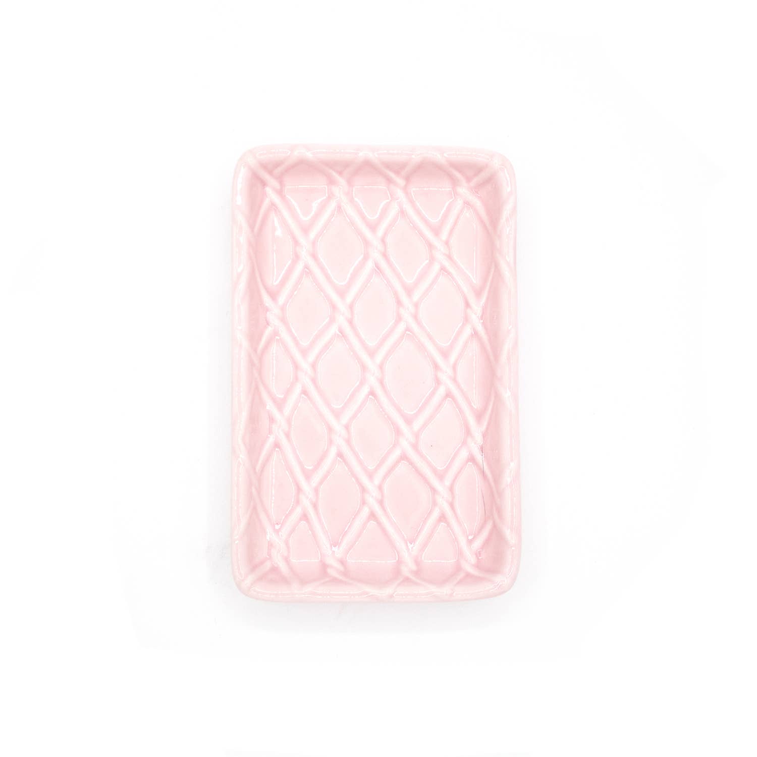 Pink Textured Soap Dish