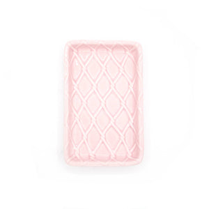 Pink Textured Soap Dish