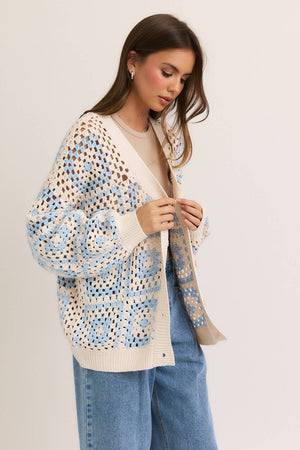 Sky Crochet Cardigan