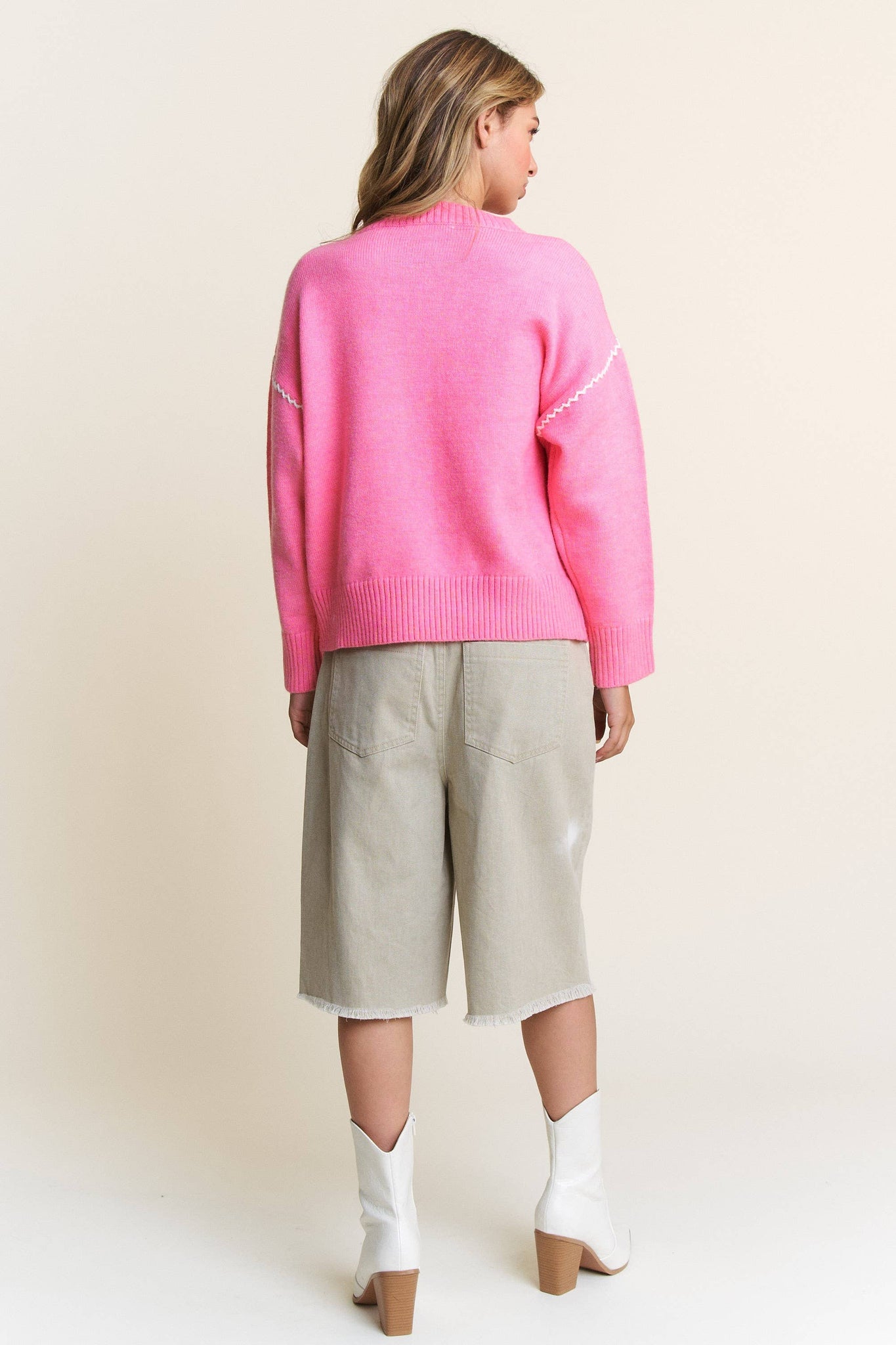 Ric Rac Pullover - Pink