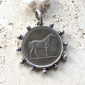 Horse necklace equestrian gift boutique derby jewelry salon