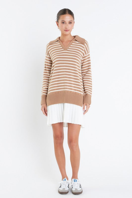 Tenny Pleated Sweater Dress