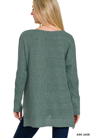 Centered Pullover - Ash Jade