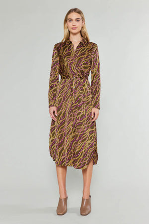 Current Air Chain Print Midi Dress L