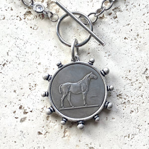 Horse jewelry equestrian necklace derby moutain boutique