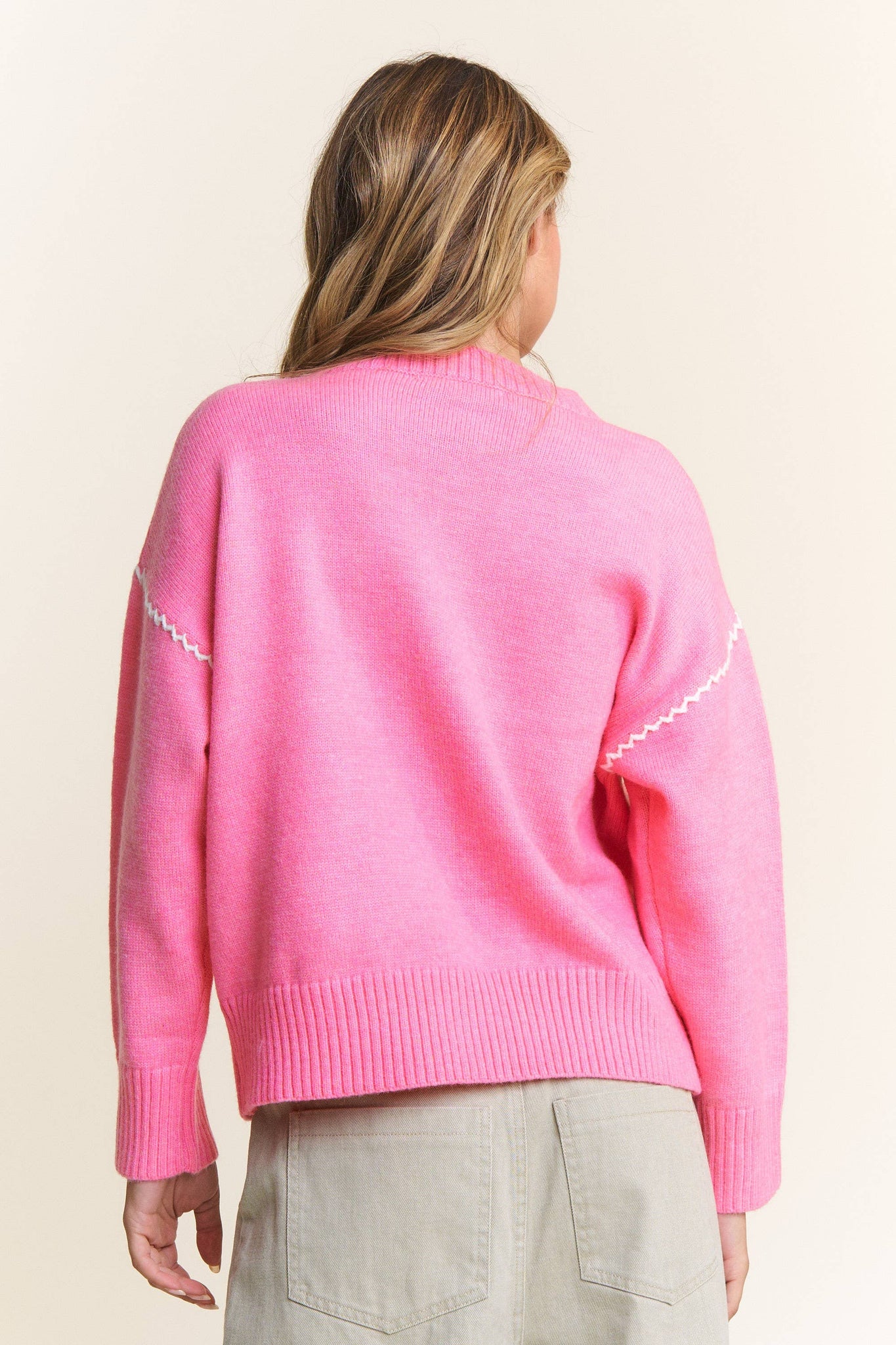 Ric Rac Pullover - Pink