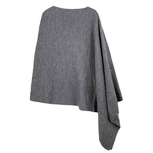 Dark Tone Solid Diamond Shape Scarf Poncho