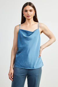 Shimmery Satin Cowl Neck Cami