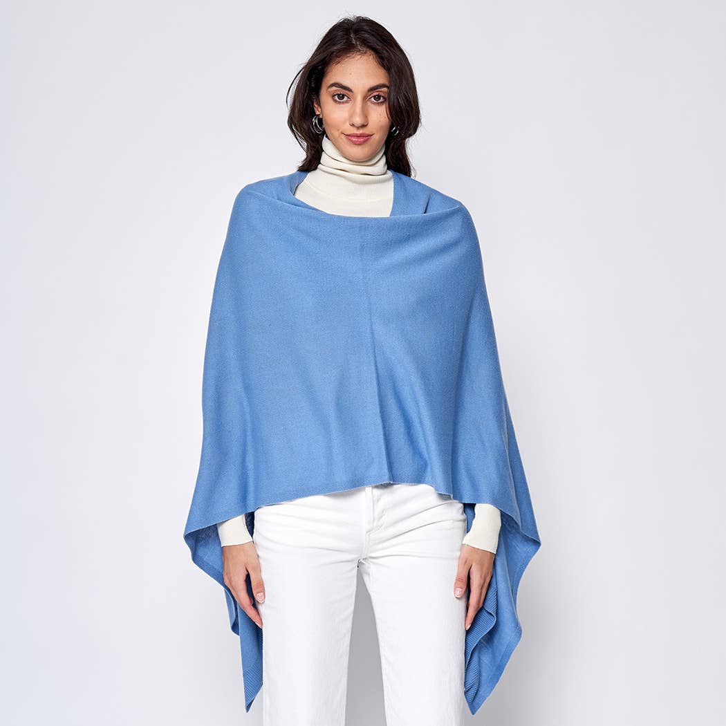 Light Tone Solid Diamond Shape Scarf Poncho