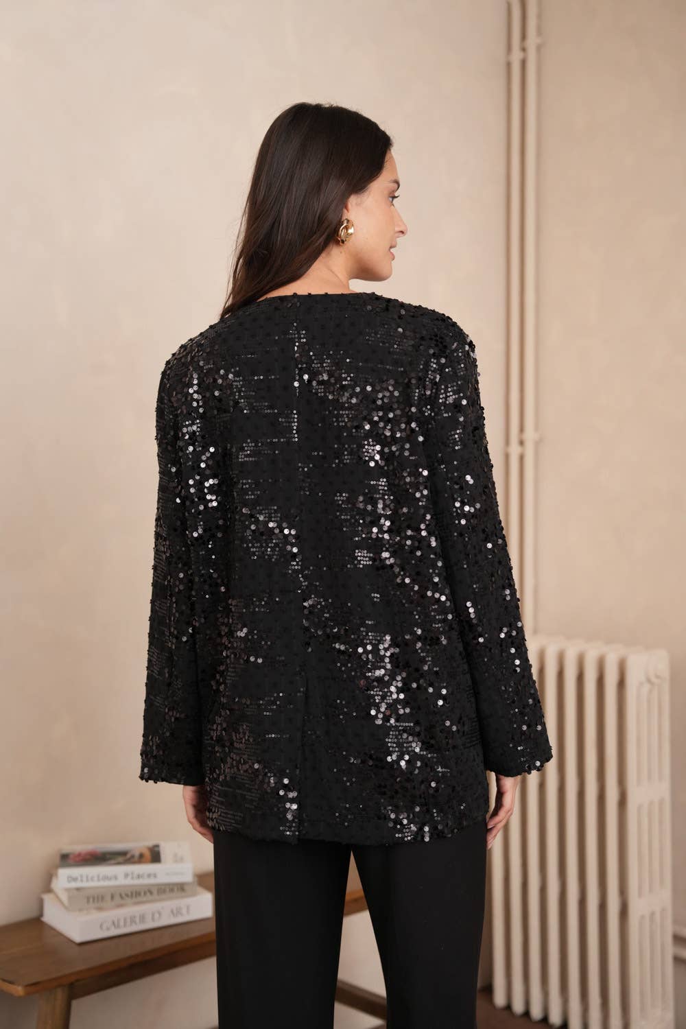 2-in-1 Sequin Vest Jacket