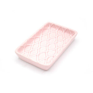 Pink Textured Soap Dish