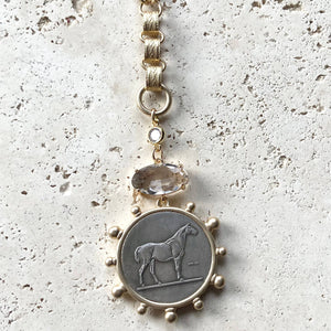 Horse jewelry french coin necklace equestrian store