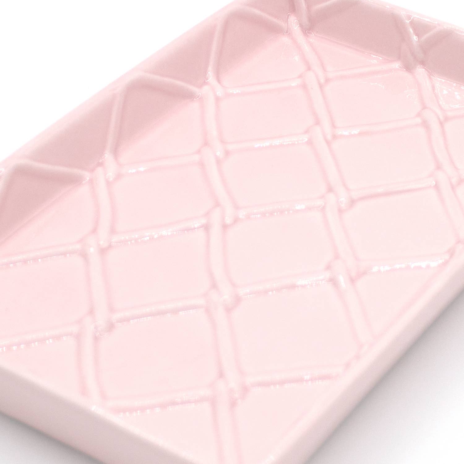 Pink Textured Soap Dish