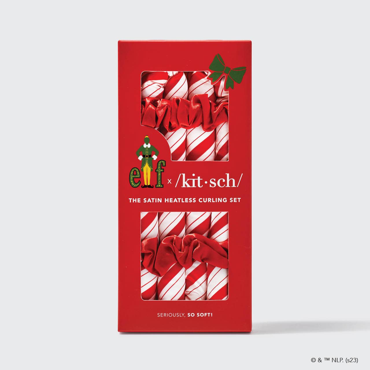 elf x kitsch Satin Heatless Set- Candy Cane