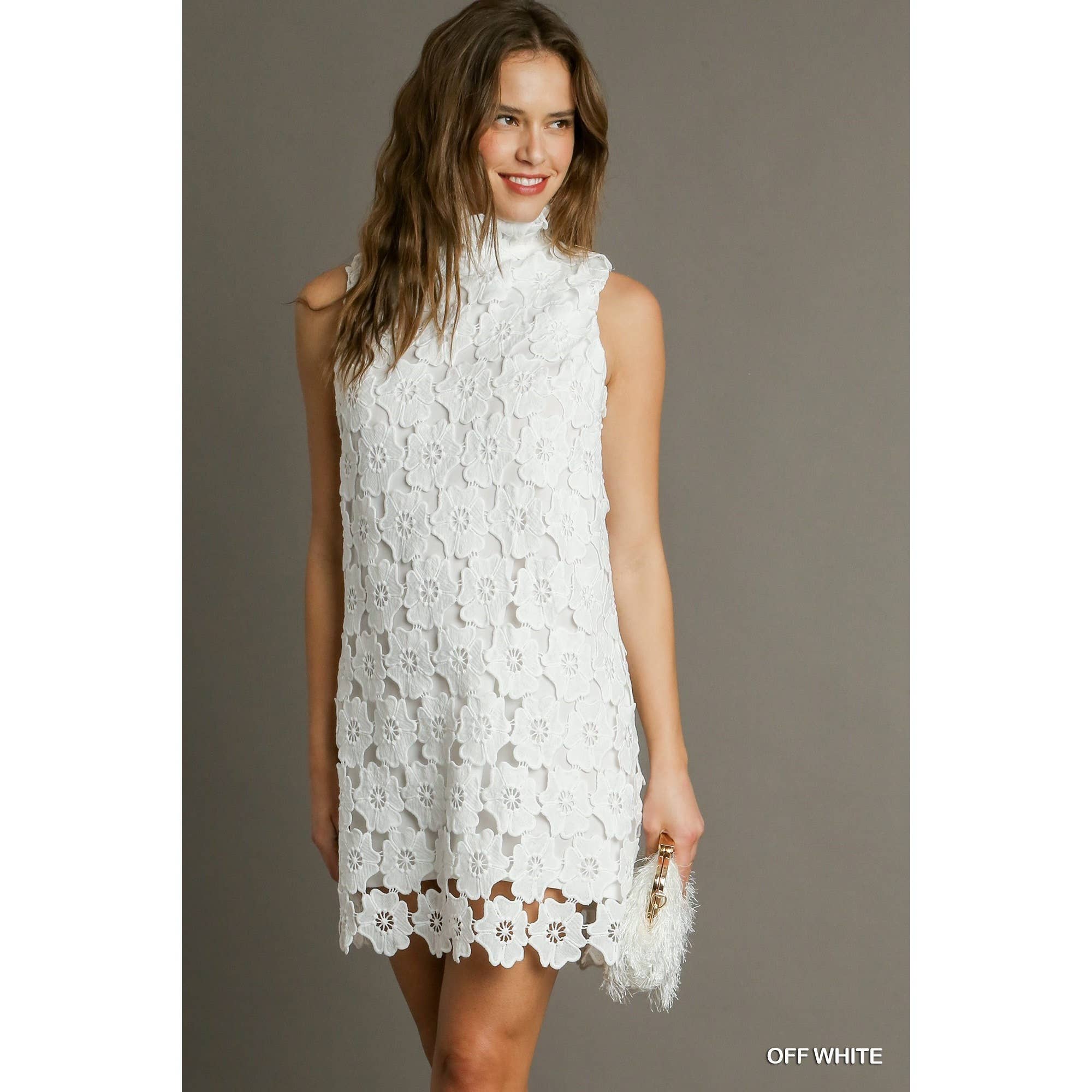 Floral Lace Sleeveless Dress