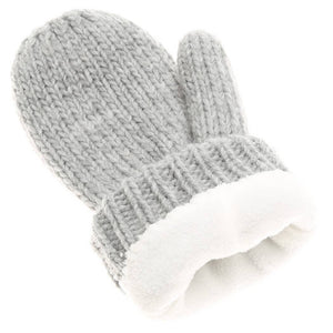 Winter Gloves Cable Knit Mittens with Fleece Lined