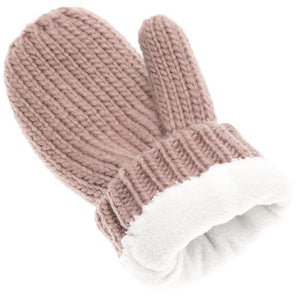 Winter Gloves Cable Knit Mittens with Fleece Lined