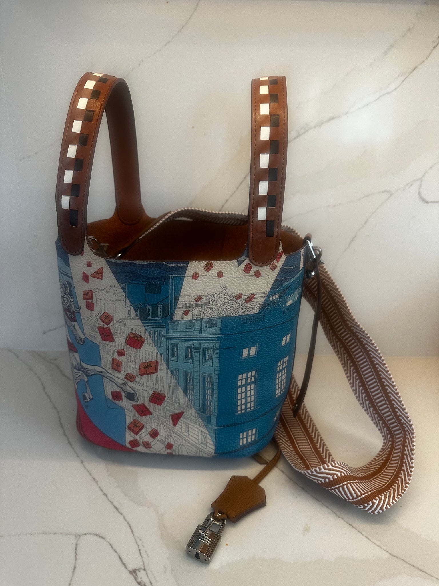 Equestrian Love Letter Bucket Bag