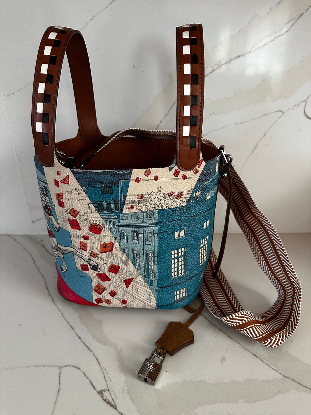 Equestrian Love Letter Bucket Bag