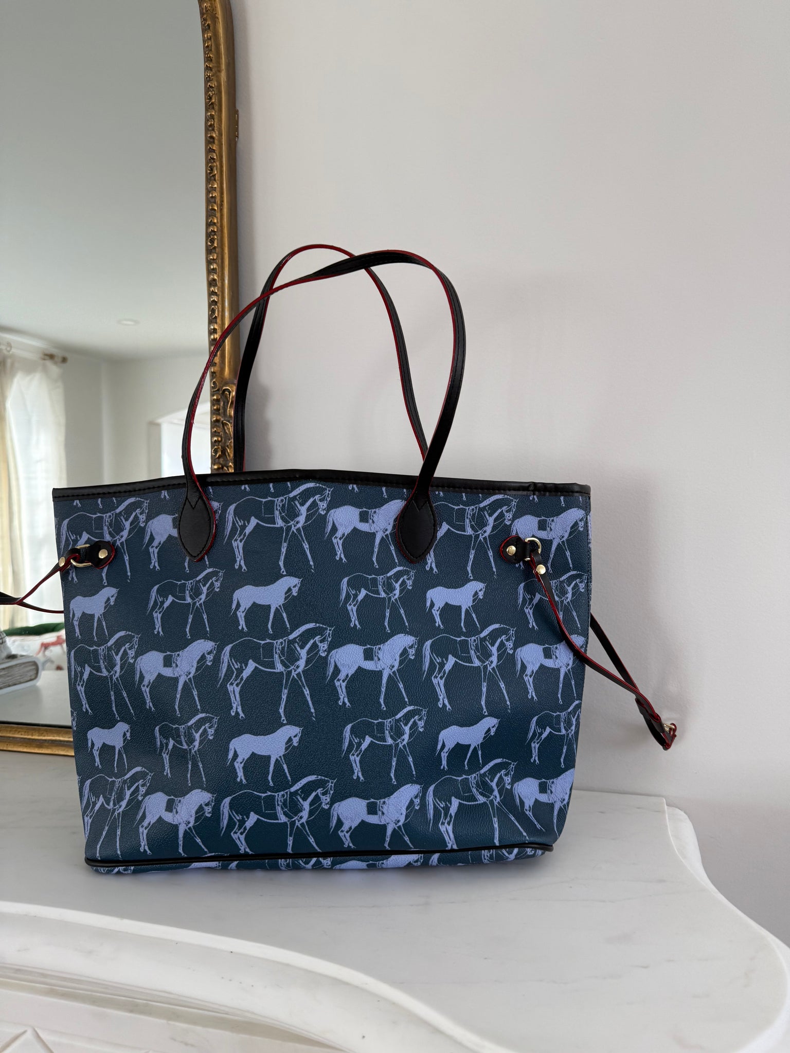 Blue Horses Carry All Tote