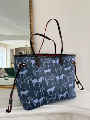 Blue Horses Carry All Tote