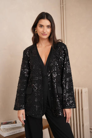 2-in-1 Sequin Vest Jacket