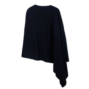 Dark Tone Solid Diamond Shape Scarf Poncho