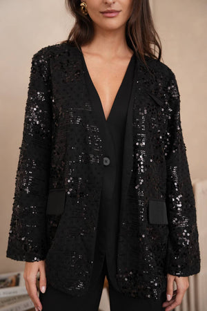 2-in-1 Sequin Vest Jacket