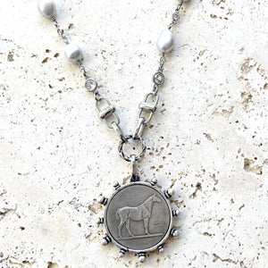 Equestrian Derby Coin Necklace