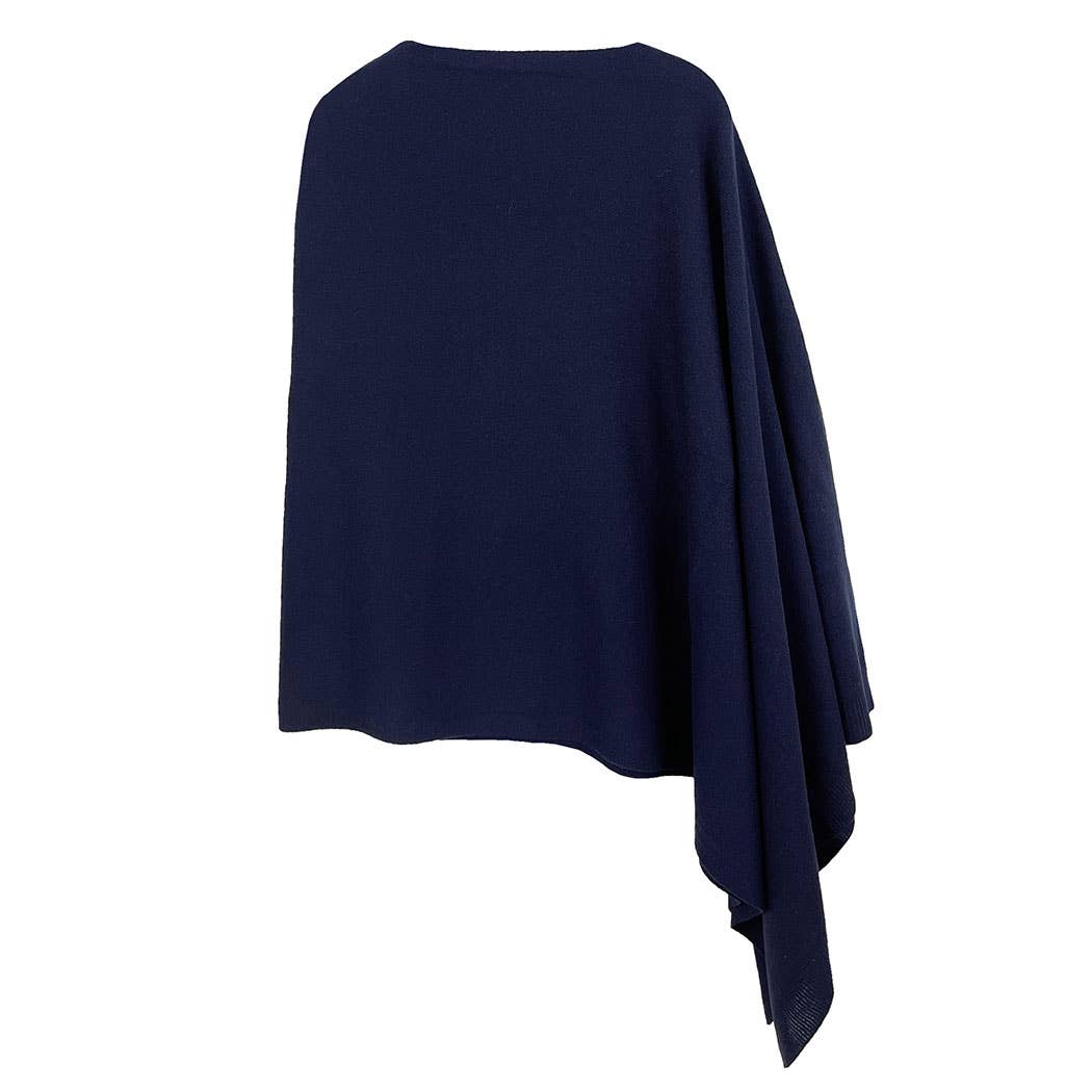 Dark Tone Solid Diamond Shape Scarf Poncho