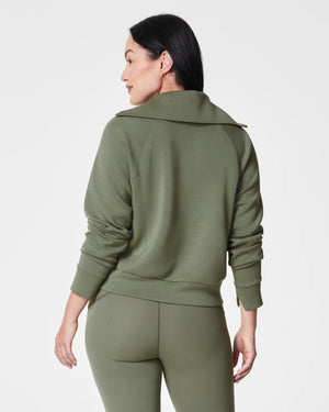 Spanx AirEssentials Half Zip- Clover