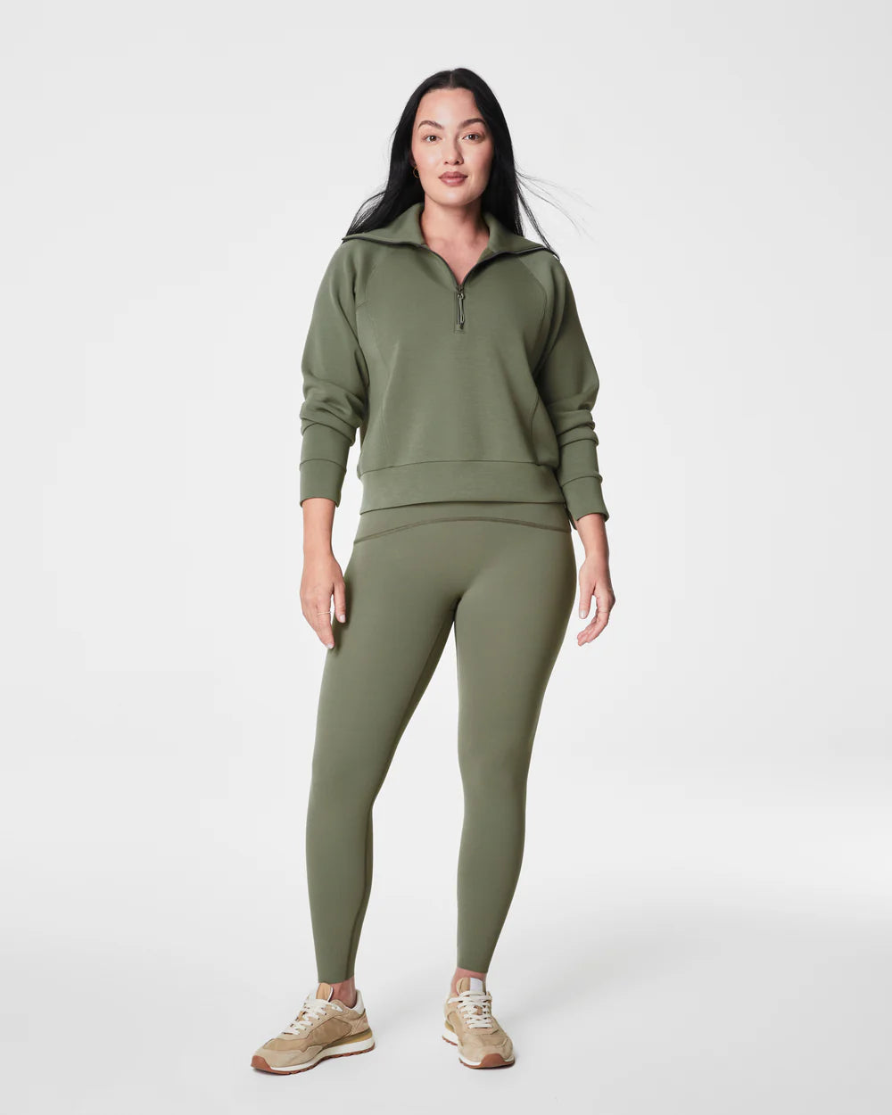 Spanx AirEssentials Half Zip- Clover