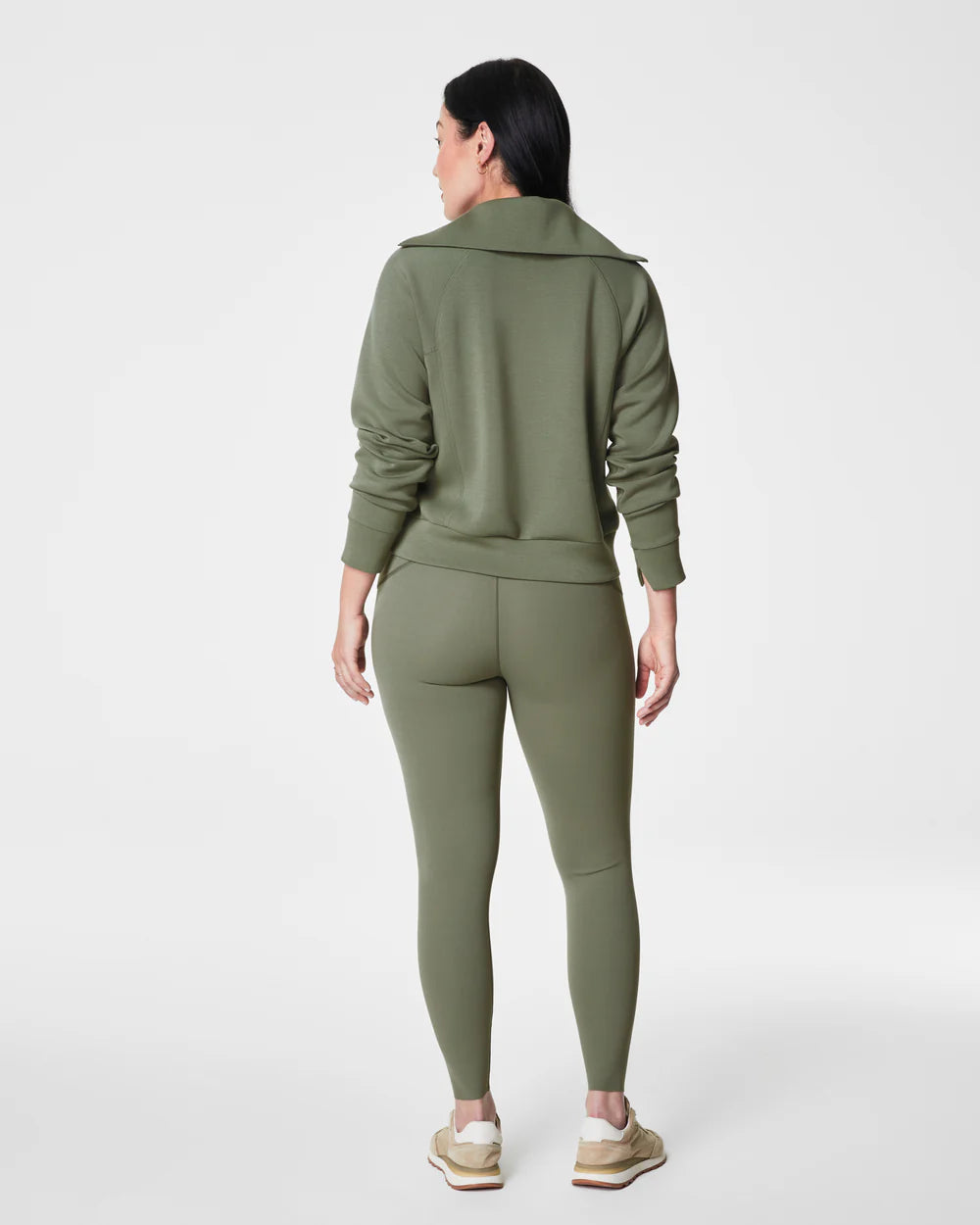 Spanx AirEssentials Half Zip- Clover