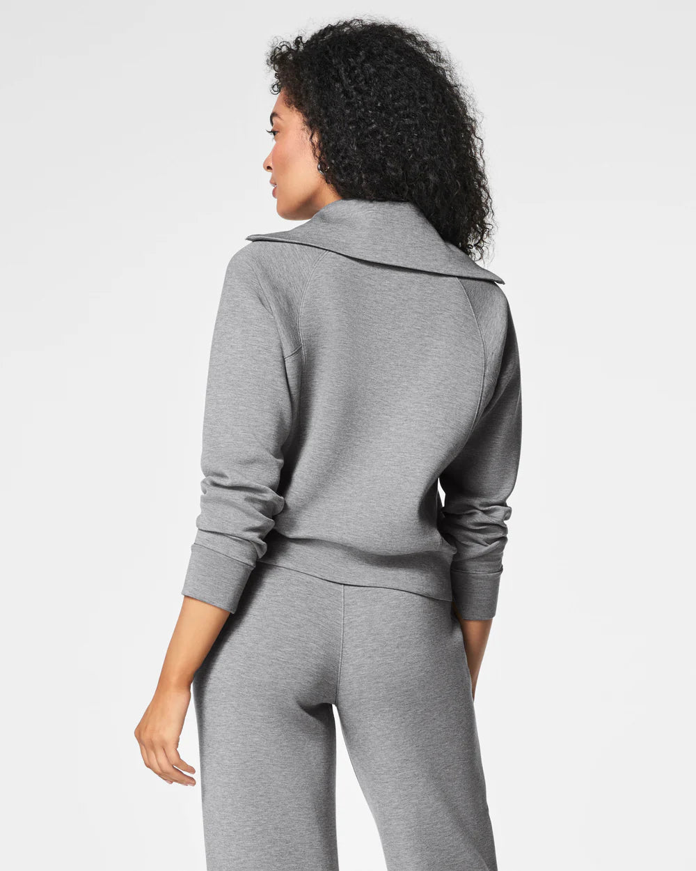 Spanx AirEssentials Half Zip- Grey Heather