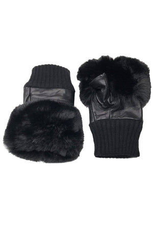 Faux Fur Fingerless Gloves- 4 colors