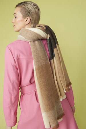 Color Block Cashmere Wrap