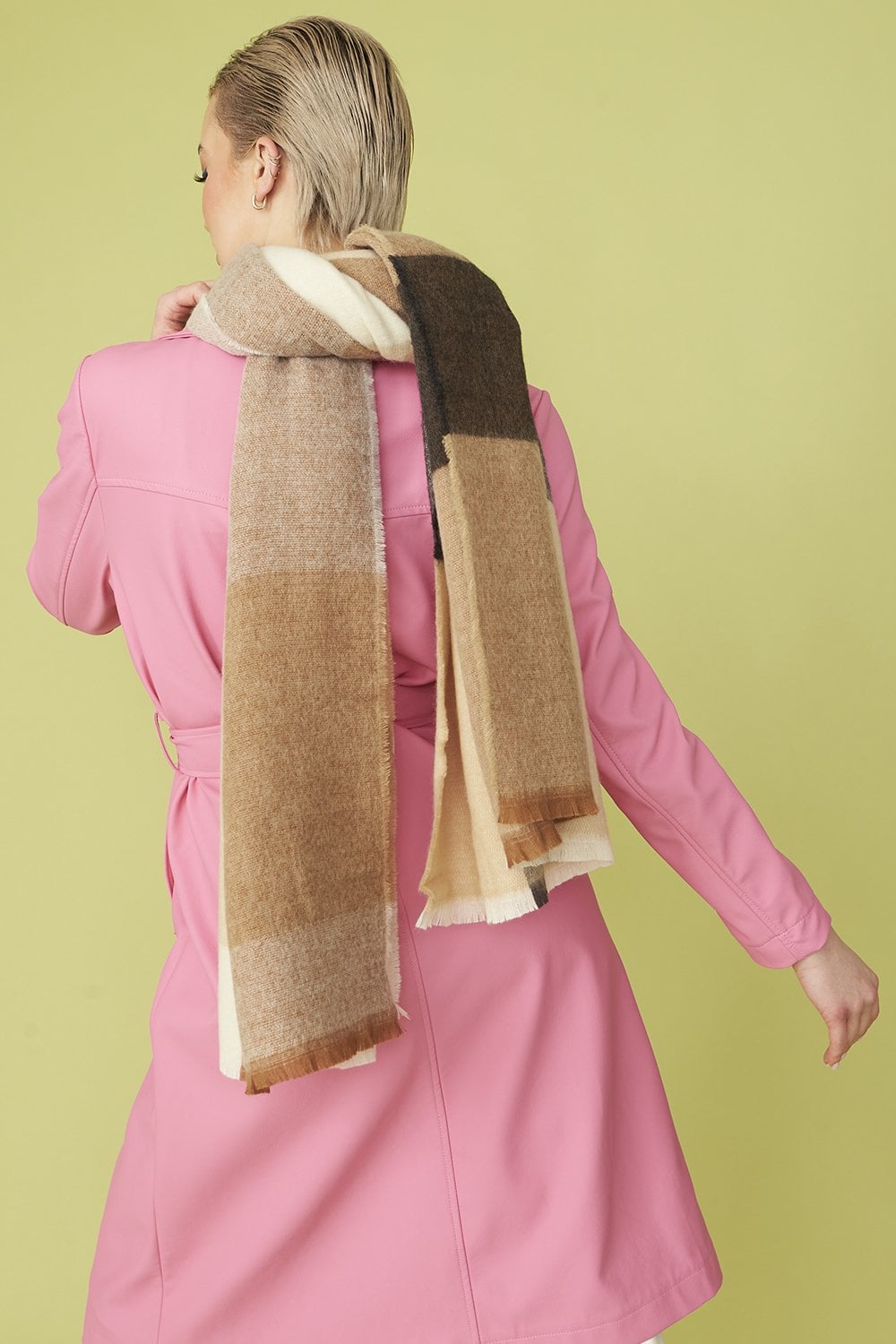 Color Block Cashmere Wrap