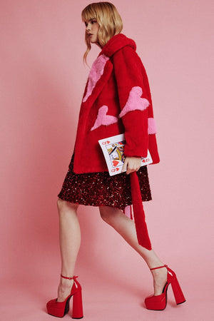 Sweetheart Faux Fur Coat