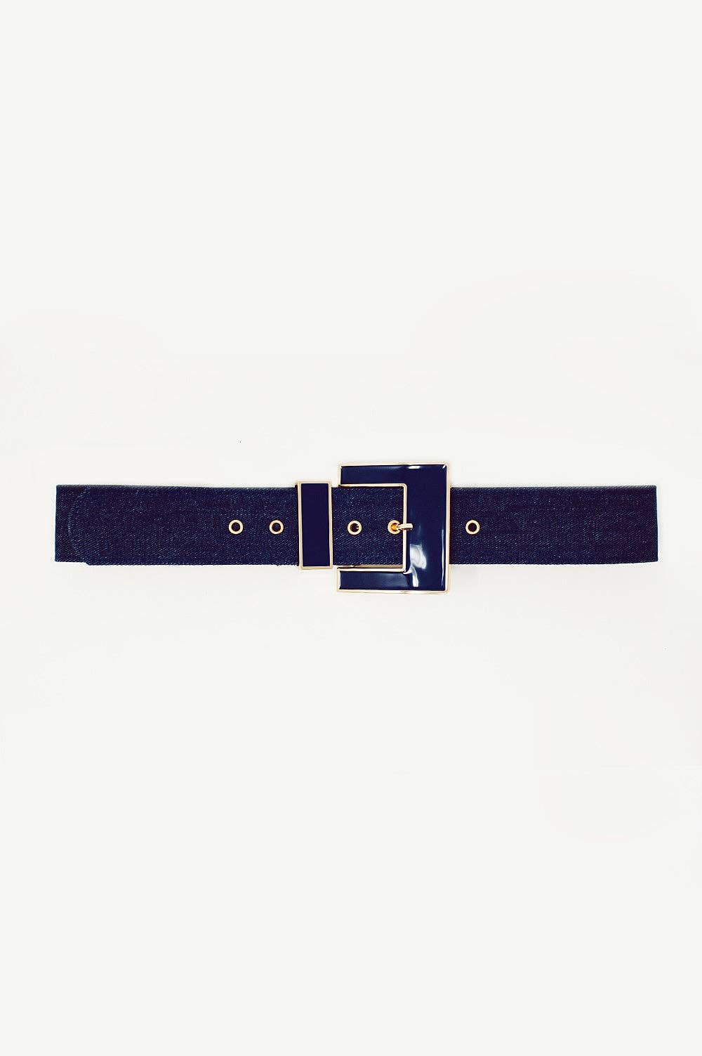 Denim Square Buckle Belt