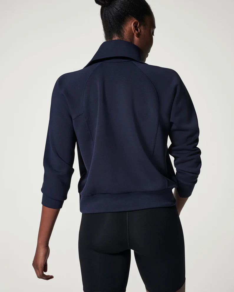 Spanx AirEssentials Half Zip Navy