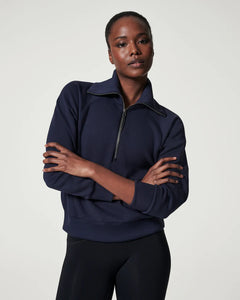 Spanx AirEssentials Half Zip Navy